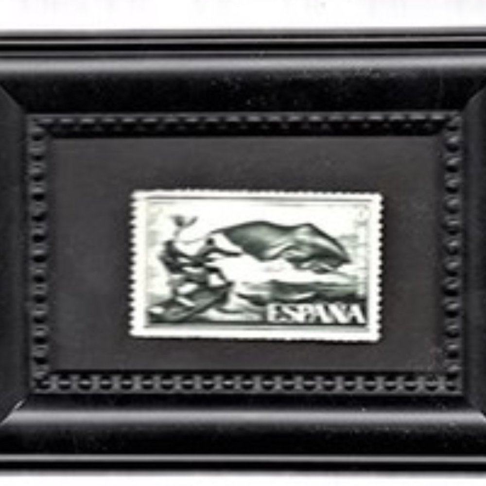 Framed Collectible International Postage Stamp - Harpooning Whales